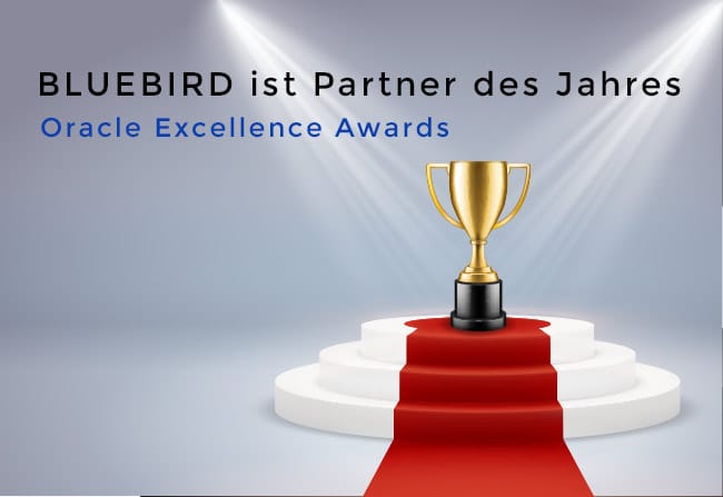 Bluebird is partner of the year, oracle excellence awards.