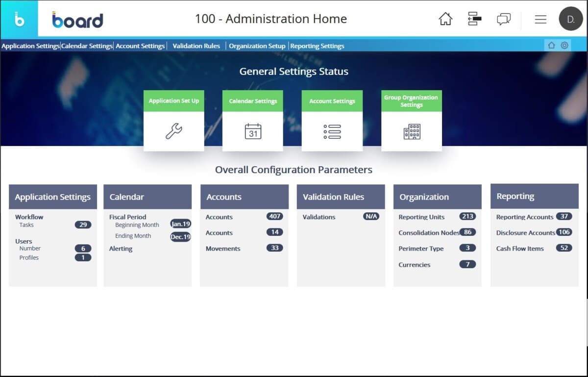 Ein Screenshot der Startseite der Board 100-Registrierung.